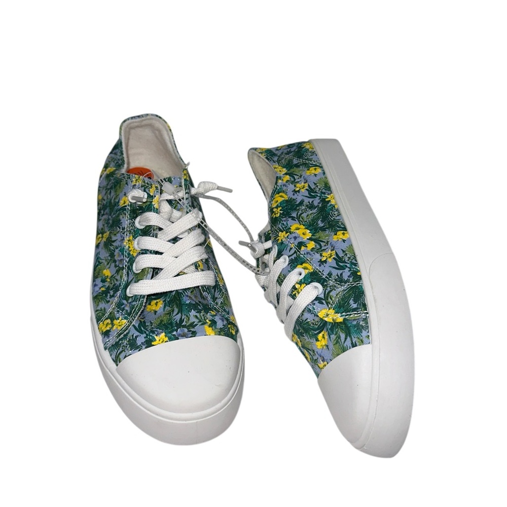 NEW TOMMY BAHAMA Floral Canvas Sneakers with White Soles - Picture 6 of 7